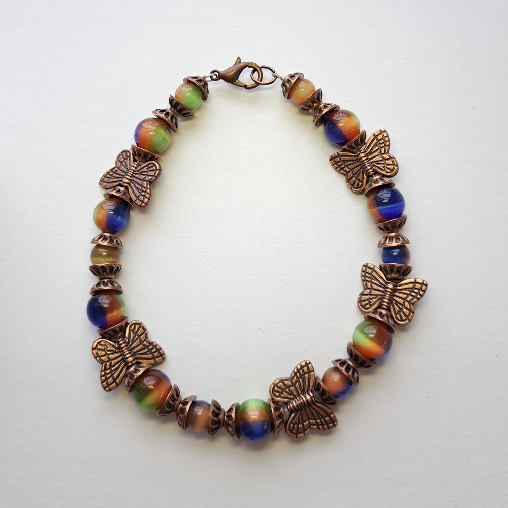 7 1/2" Rainbow Catseye Bracelet